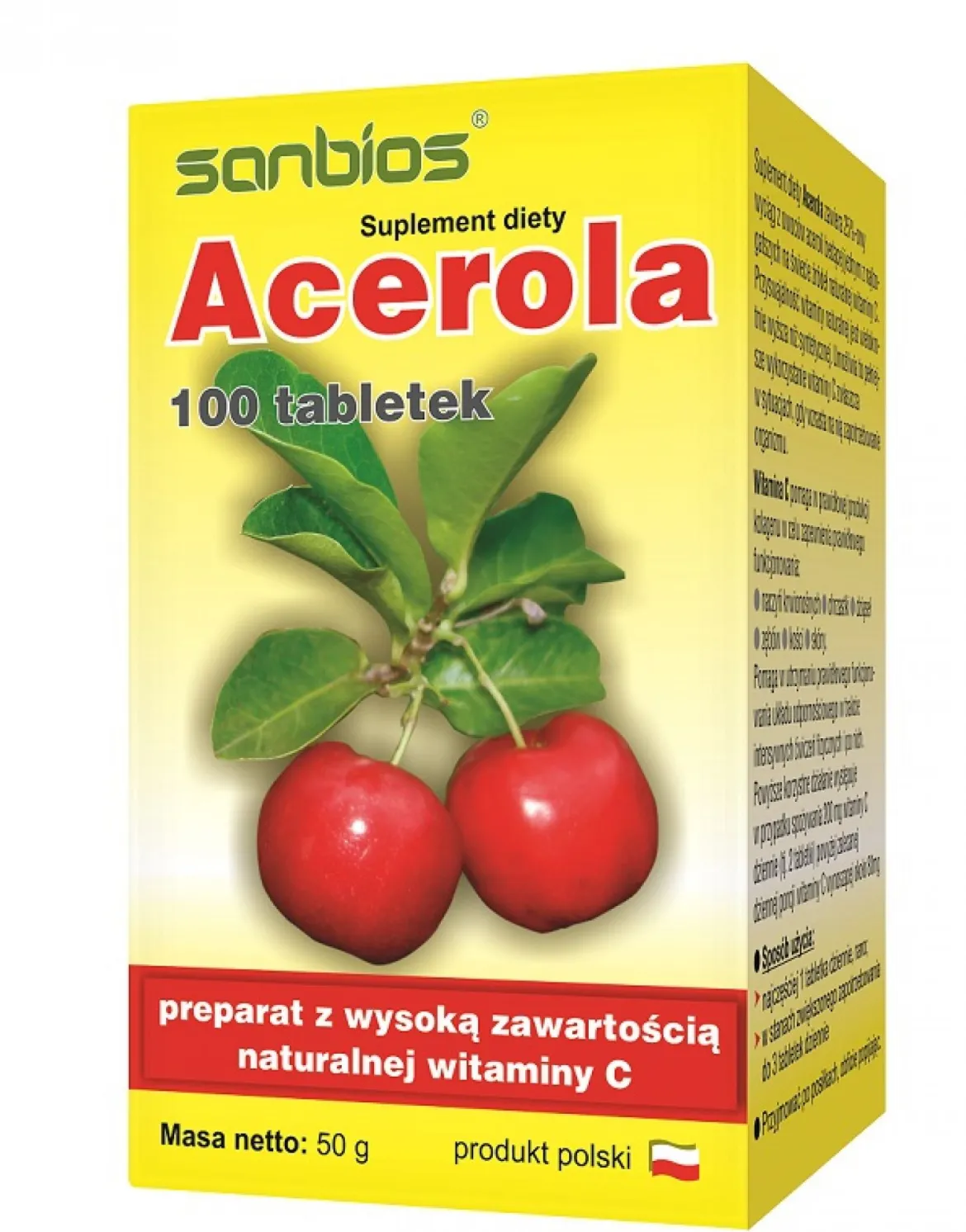Acerola 100 tabl. Sanbios