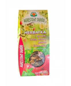Agrestowy Ogród Herbatka Agrest, Zielona Herbata , Jabłko i Liście mięty 100g Natura Wita