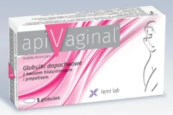 Apivaginal Globulki z Kwasem Hialuronowym i Propolisem 5szt Farmina