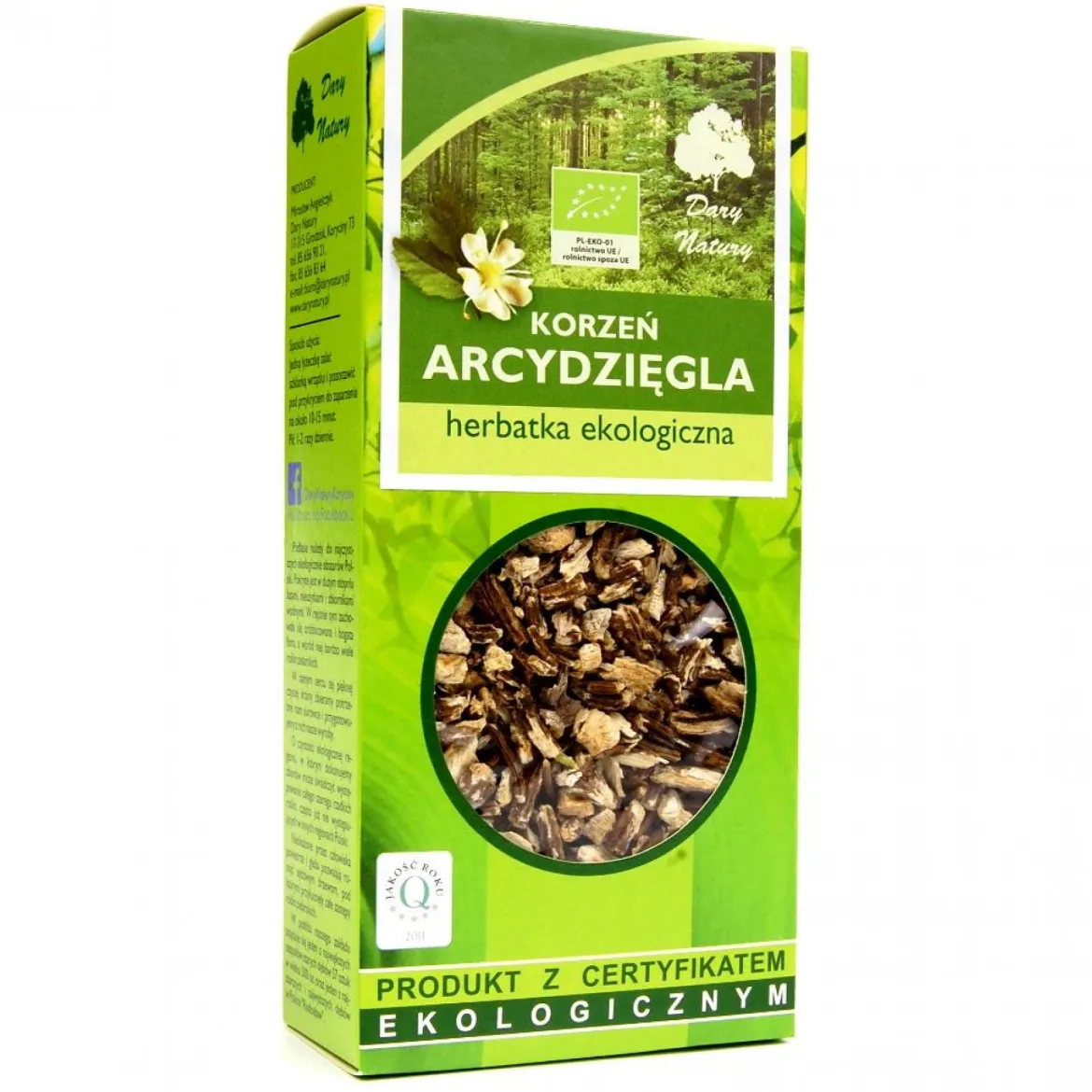 Arcydzięgiel korzeń EKO 100g Dary Natury
