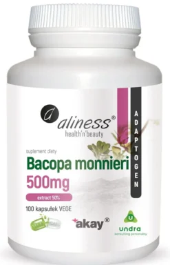 Bacopa monnieri extract 50%, 500 mg 100Vkaps Aliness