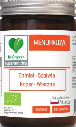 BeOrganic Menopauza 450mg 100 tabletek Aliness