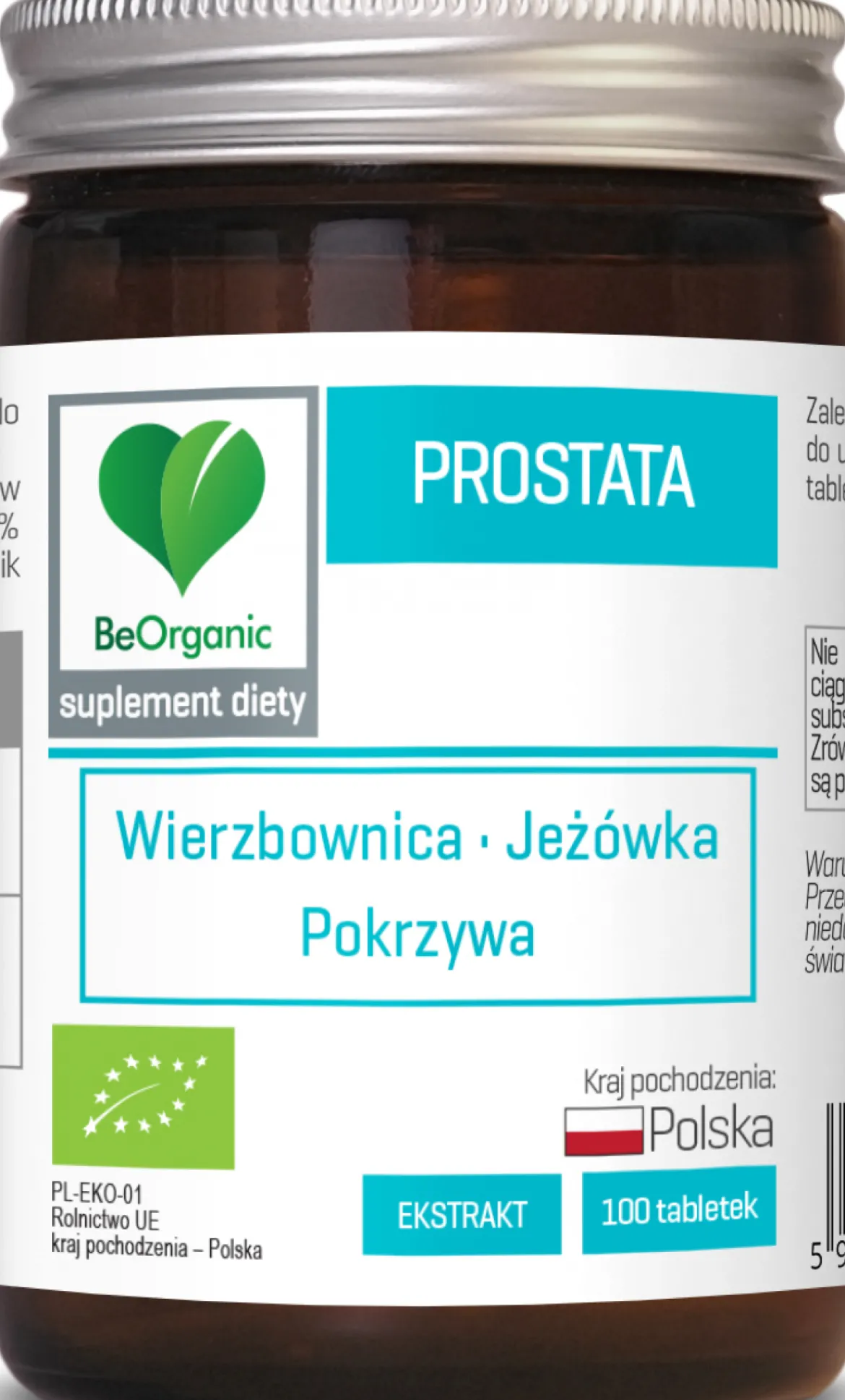 BeOrganic Prostata BIO 400mg 100 tabletek Aliness