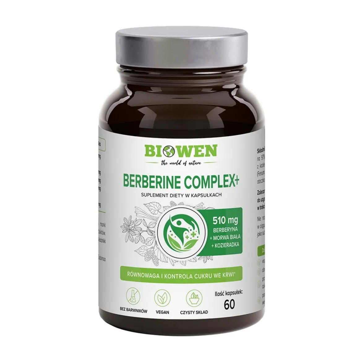 Berberine Complex+ 510 mg 60 kapsułek Biowen