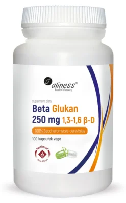 Beta Glukan 1,3-1,6 ß-D 250 mg 100 kapsułek Aliness