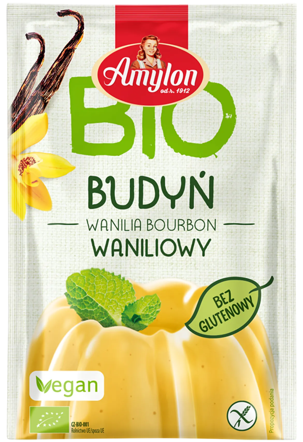 Budyń waniliowy bezglutenowy BIO 40g Amylon
