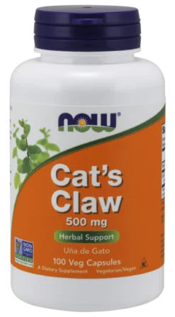 Cat's Claw 500mg 100 kapsułek Now Foods