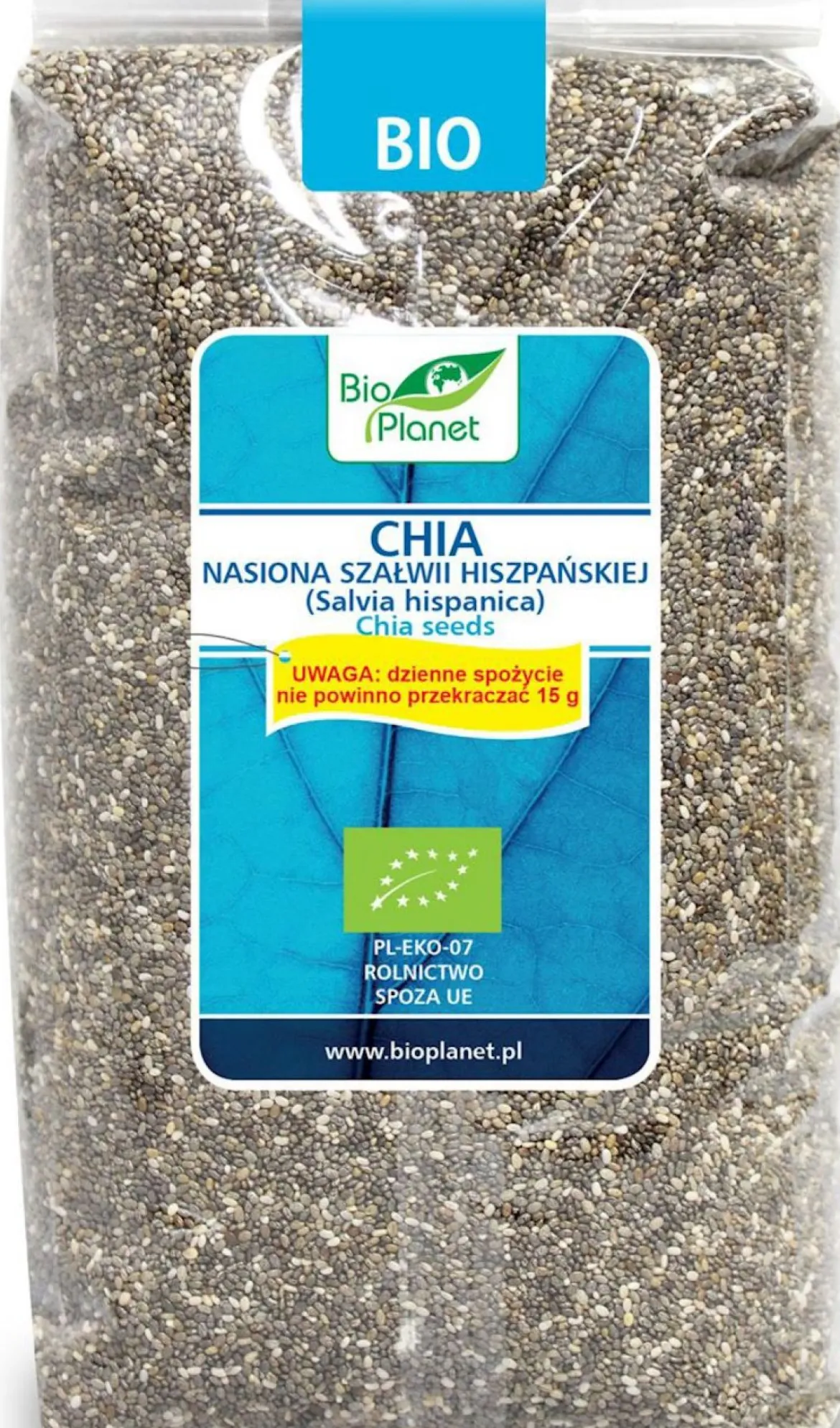 Chia - Nasiona Szałwii Hiszpańskiej BIO 1kg Bio Planet