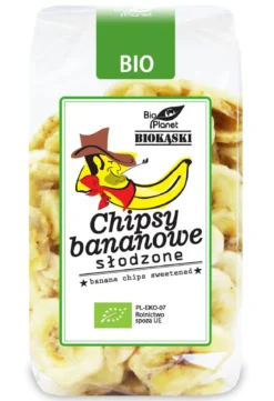 Chipsy Bananowe Słodzone BIO 150g Bio Planet