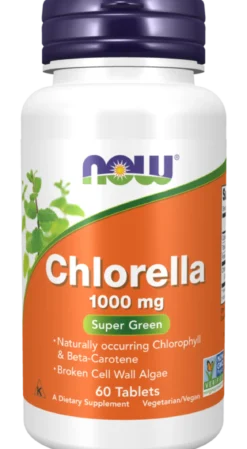 Chlorella 1000mg 60 tabletek Now Foods