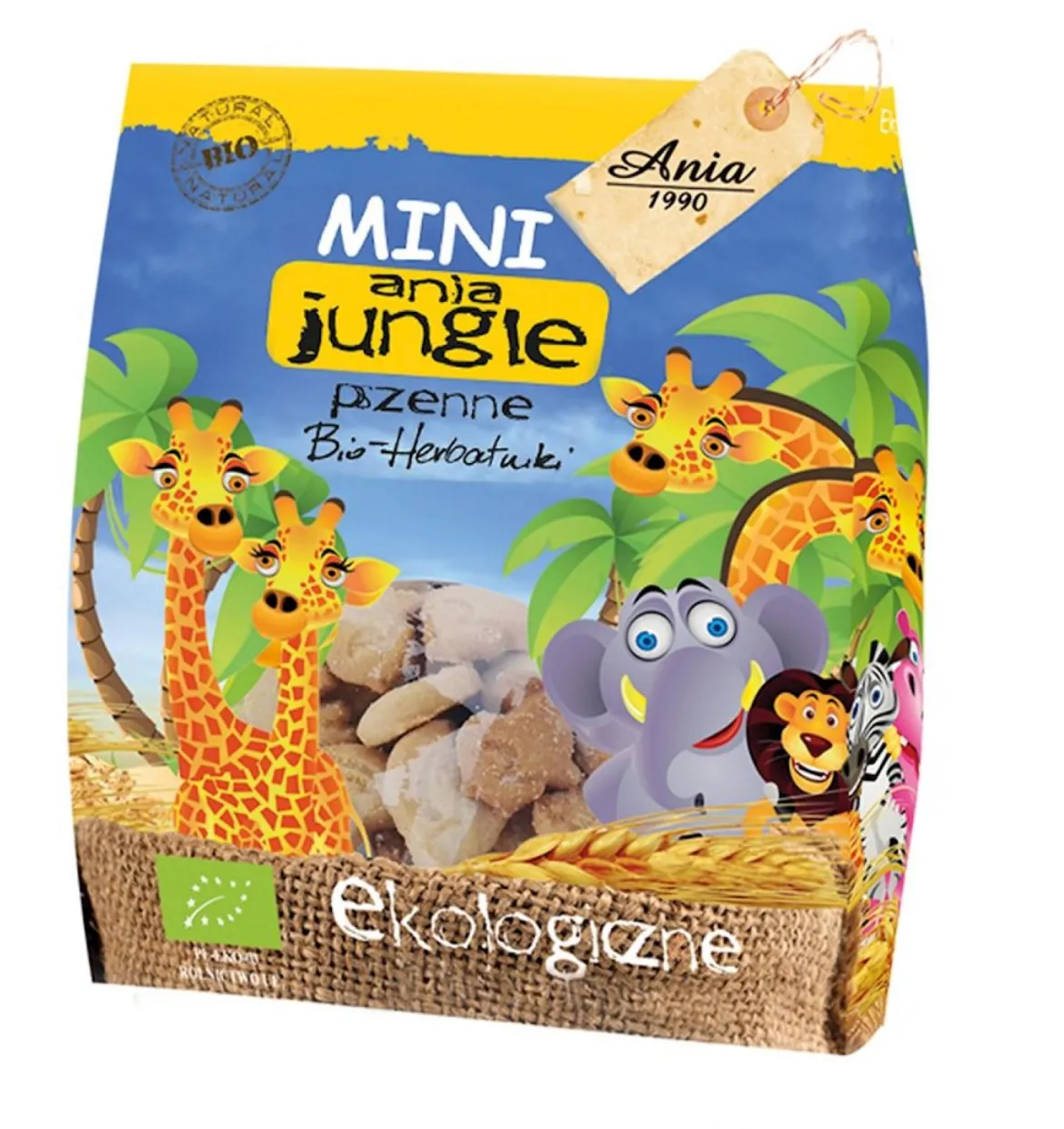 Ciasteczka Pszenne Mini Jungle BIO 100g Bio Ania