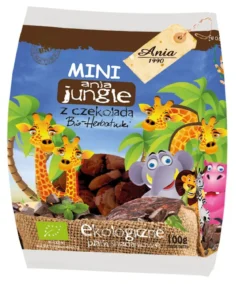 Ciasteczka z Czekoladą Mini Jungle BIO 100g Bio Ania