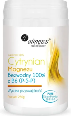 Cytrynian magnezu Bezwodny 100% z B6 (P-5-P) 250g