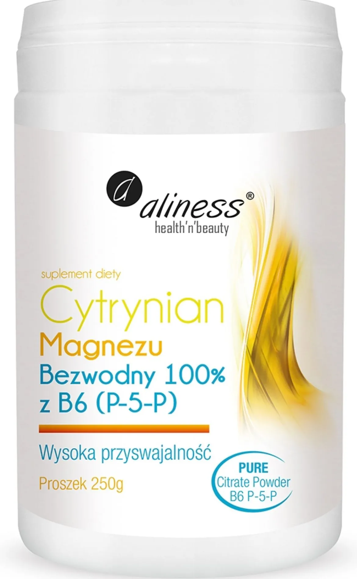 Cytrynian magnezu Bezwodny 100% z B6 (P-5-P) 250g