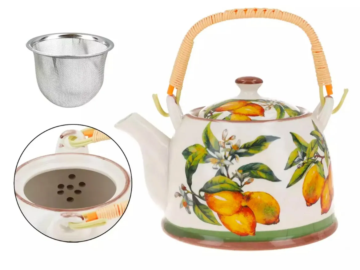 Czajnik ceramiczny z zaparzaczem 900ml
