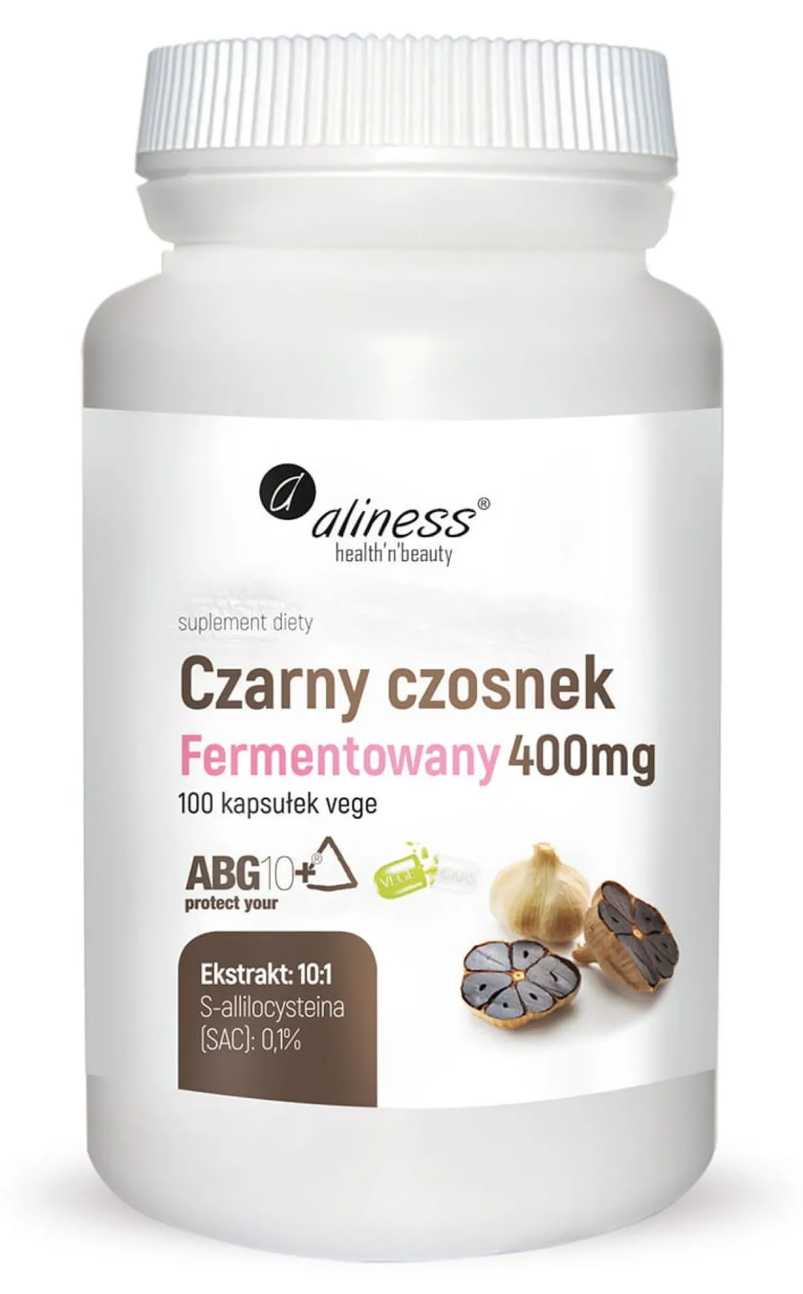 Czarny czosnek fermentowany 400mg 100 kapsułek Aliness