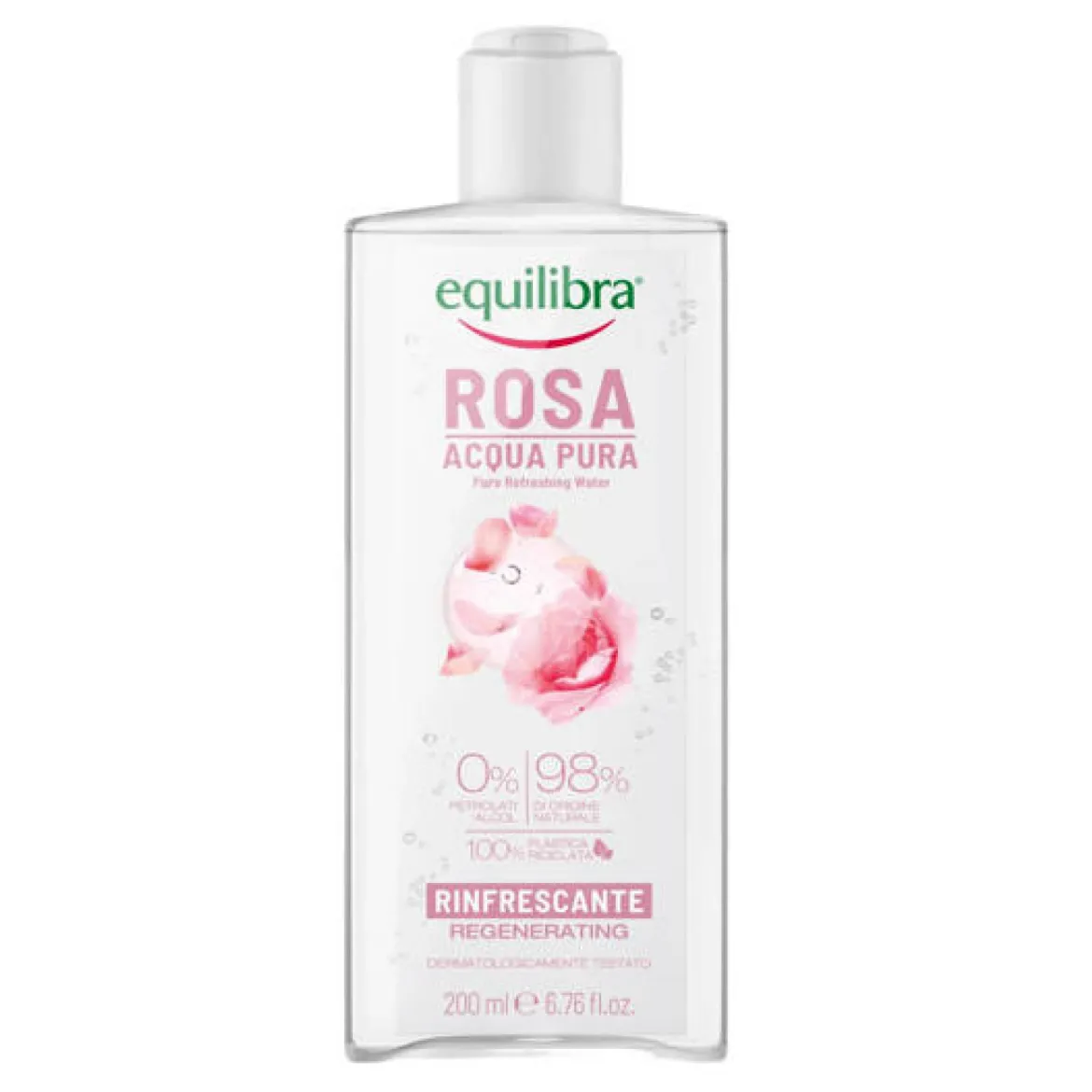 Czysta Woda Różana Orzeźwiająca 200ml Equilibra Rosa