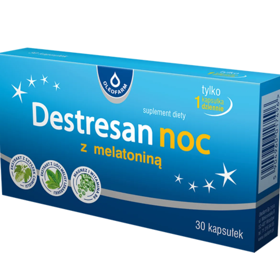Destresan Noc z melatoniną 30 kapsułek Oleofarm
