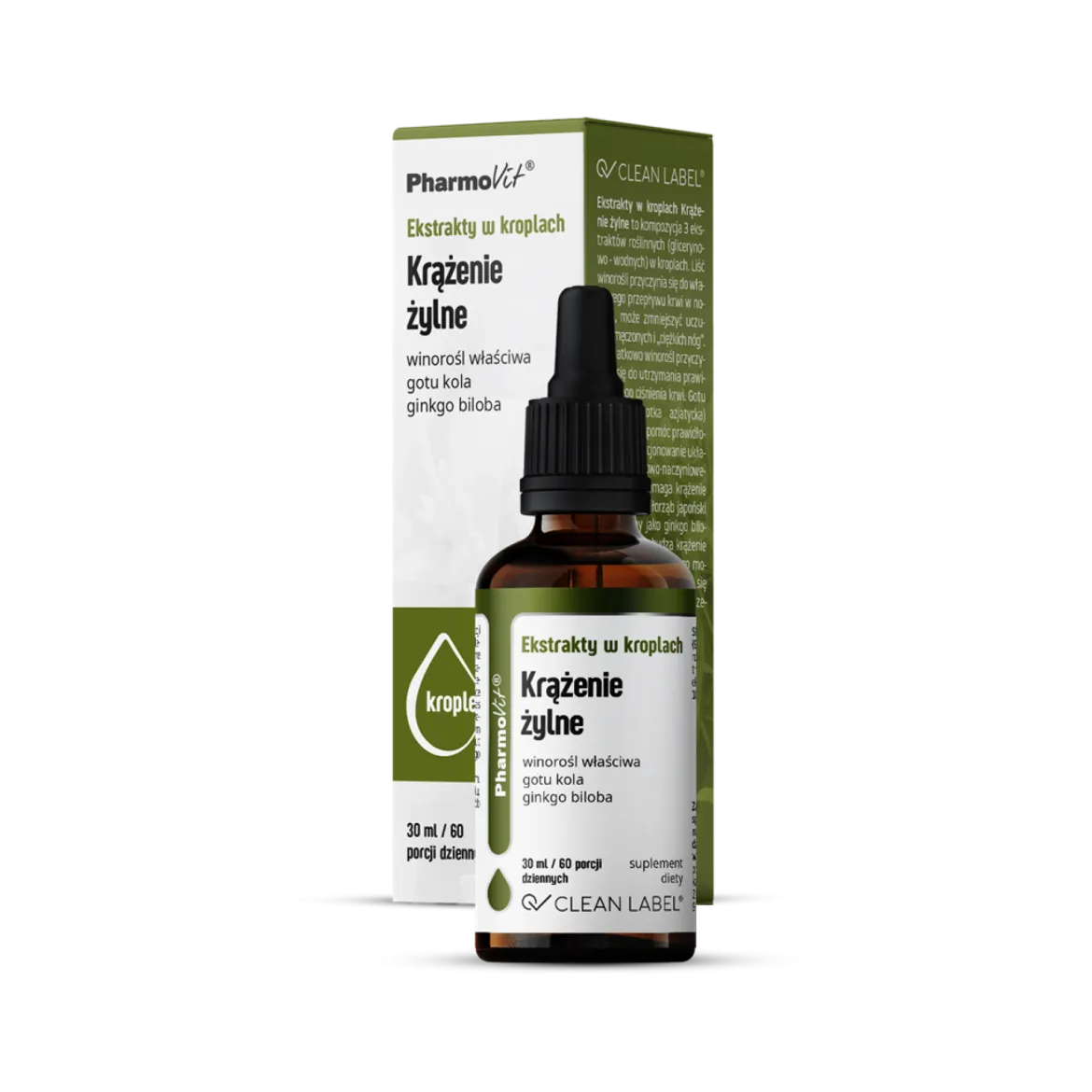 Ekstrakty w kroplach Krążenie żylne 30ml Pharmovit
