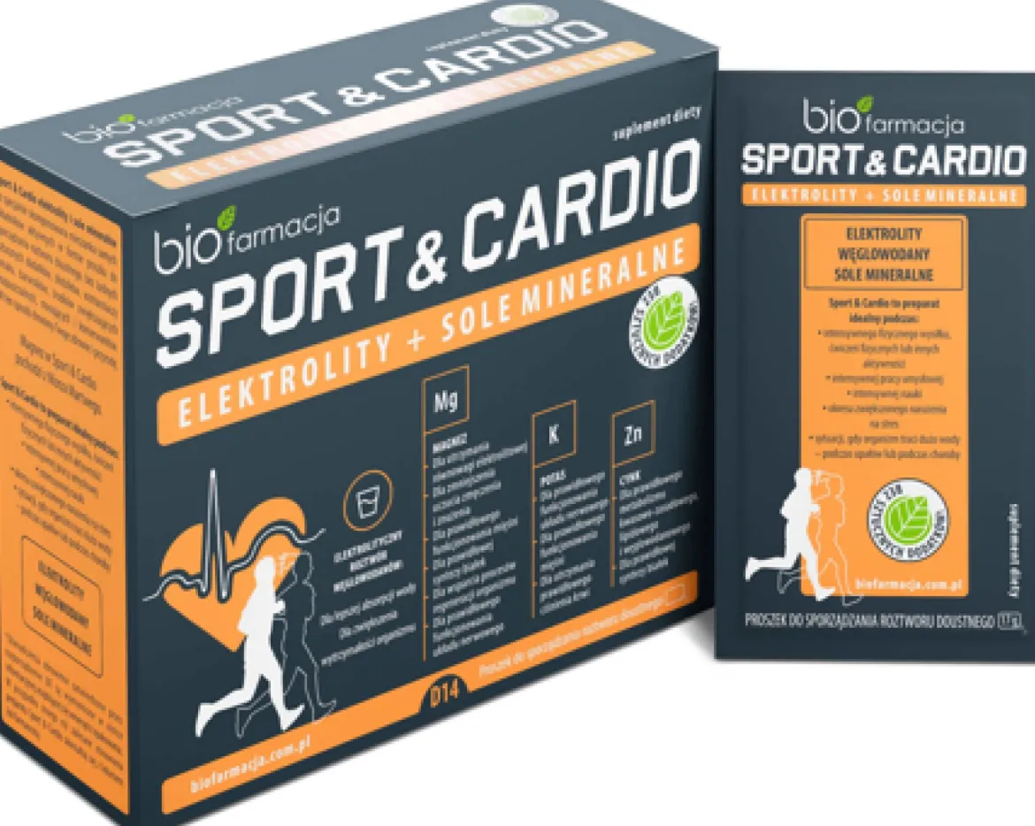 Elektrolity i Sole Mineralne SPORT & CARDIO 14 saszetek Biofarmacja