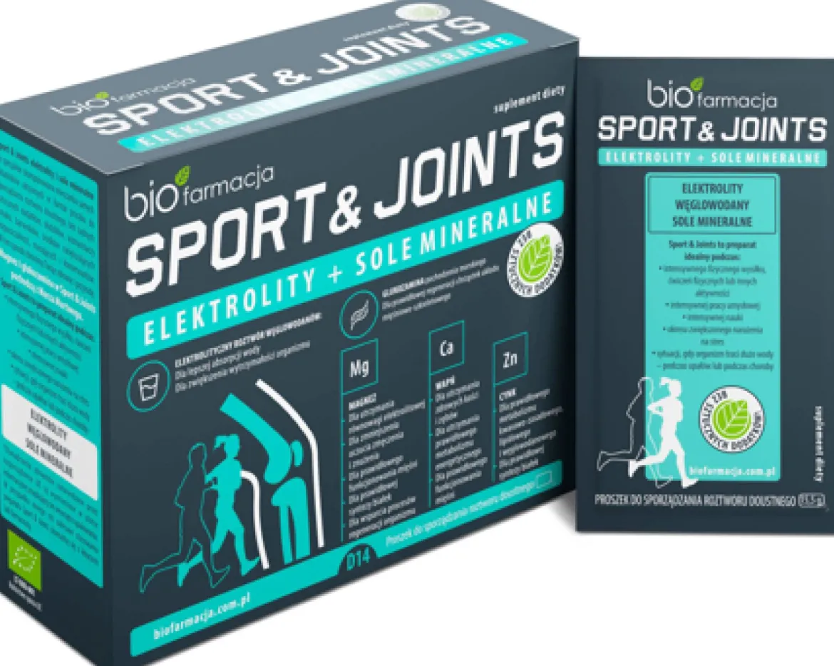 Elektrolity i sole mineralne SPORT & JOINTS 14 saszetek Biofarmacja
