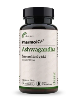 Żeń-szeń indyjski Ashwagandha 400mg 90kaps Pharmovit