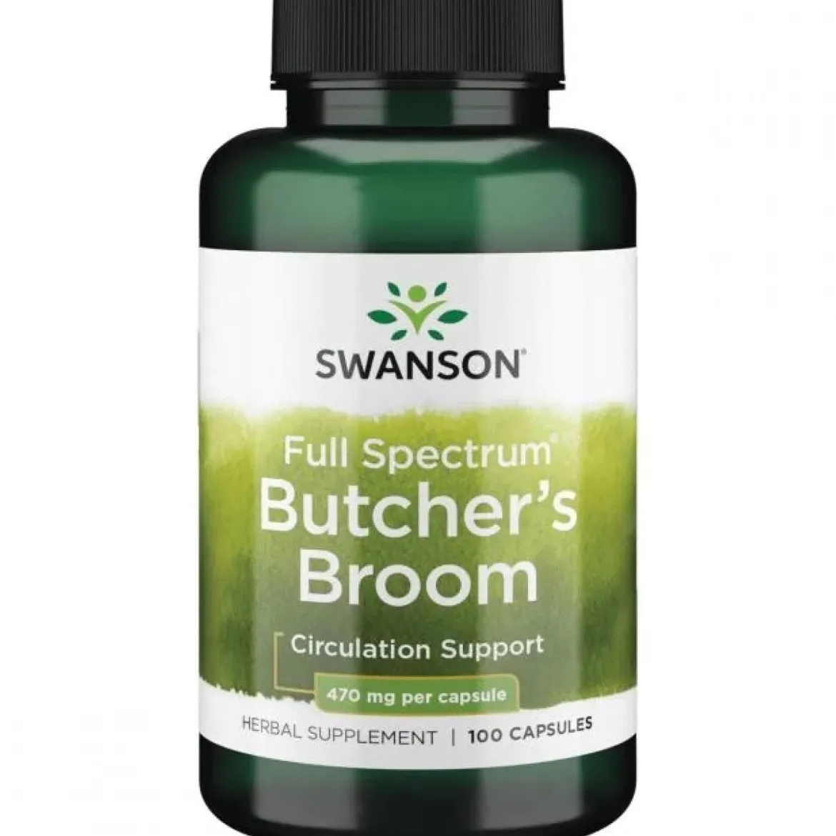 Full Spectrum Butcher's Broom (Ruszczyk Kolczasty) 470mg 100kaps Swanson