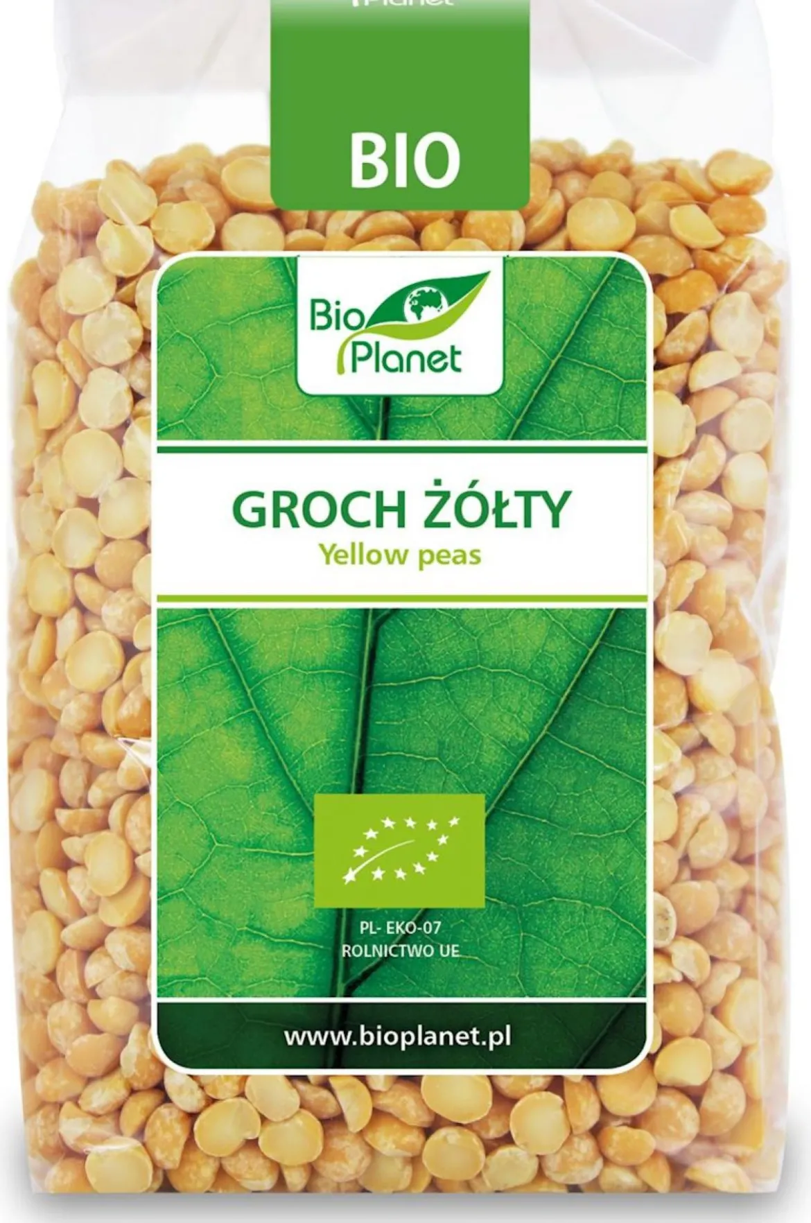 Groch Żółty połówki BIO 400g Bio Planet