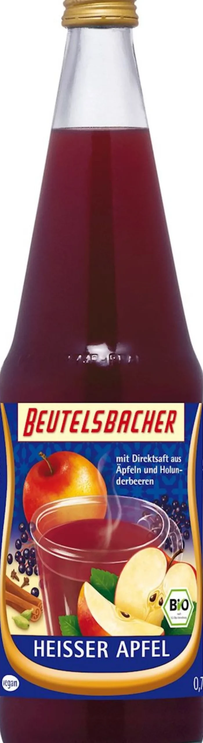 Grzaniec bezalkoholowy Jabłko Pomarańcza Czarny Bez BIO 700ml Beutelsbacher