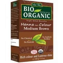 Henna BIO Średni Brąz BIO 100g Indus Valley