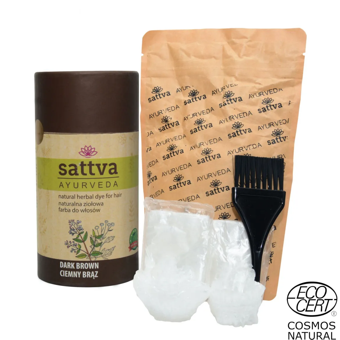 Henna Ciemny Brąz 150g Sattva