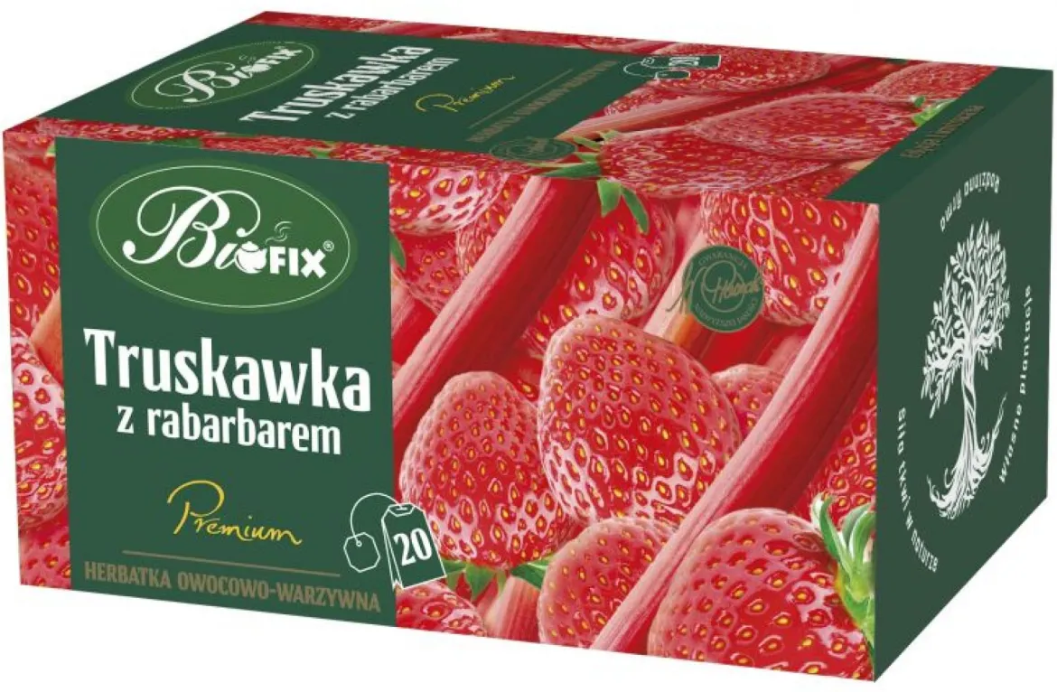 Herbata Premium Truskawka z rabarbarem 20x2g BiFix