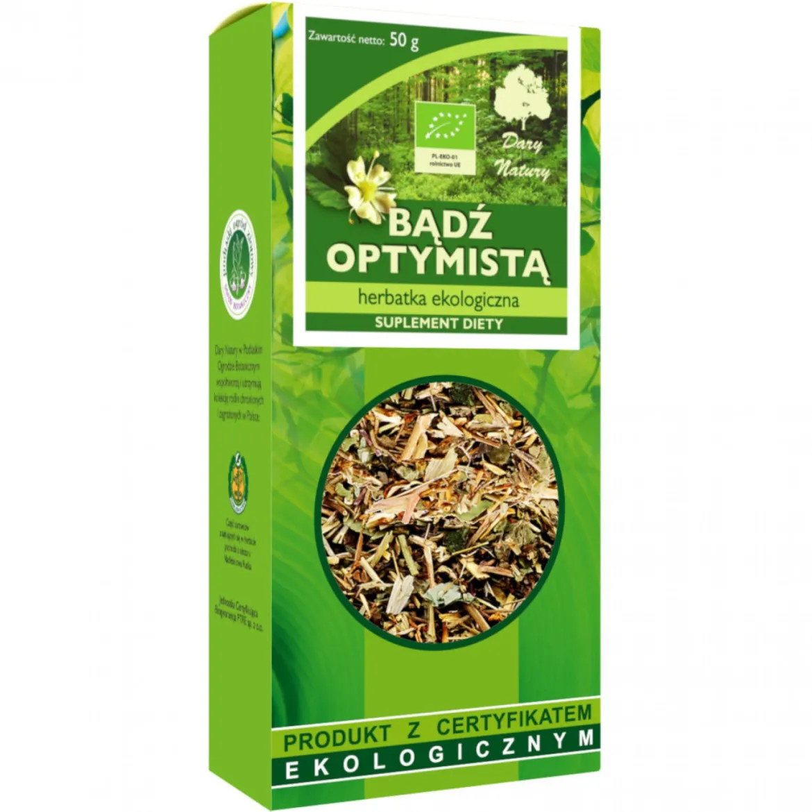 Herbatka Bądź Optymistą EKO 50g Dary Natury