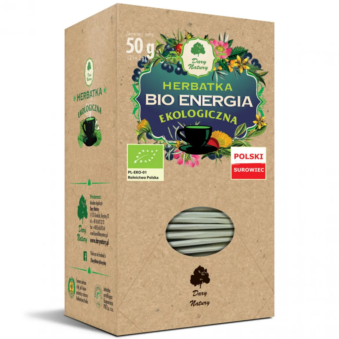 Herbatka Bio Energia EKO 25x2g Dary Natury