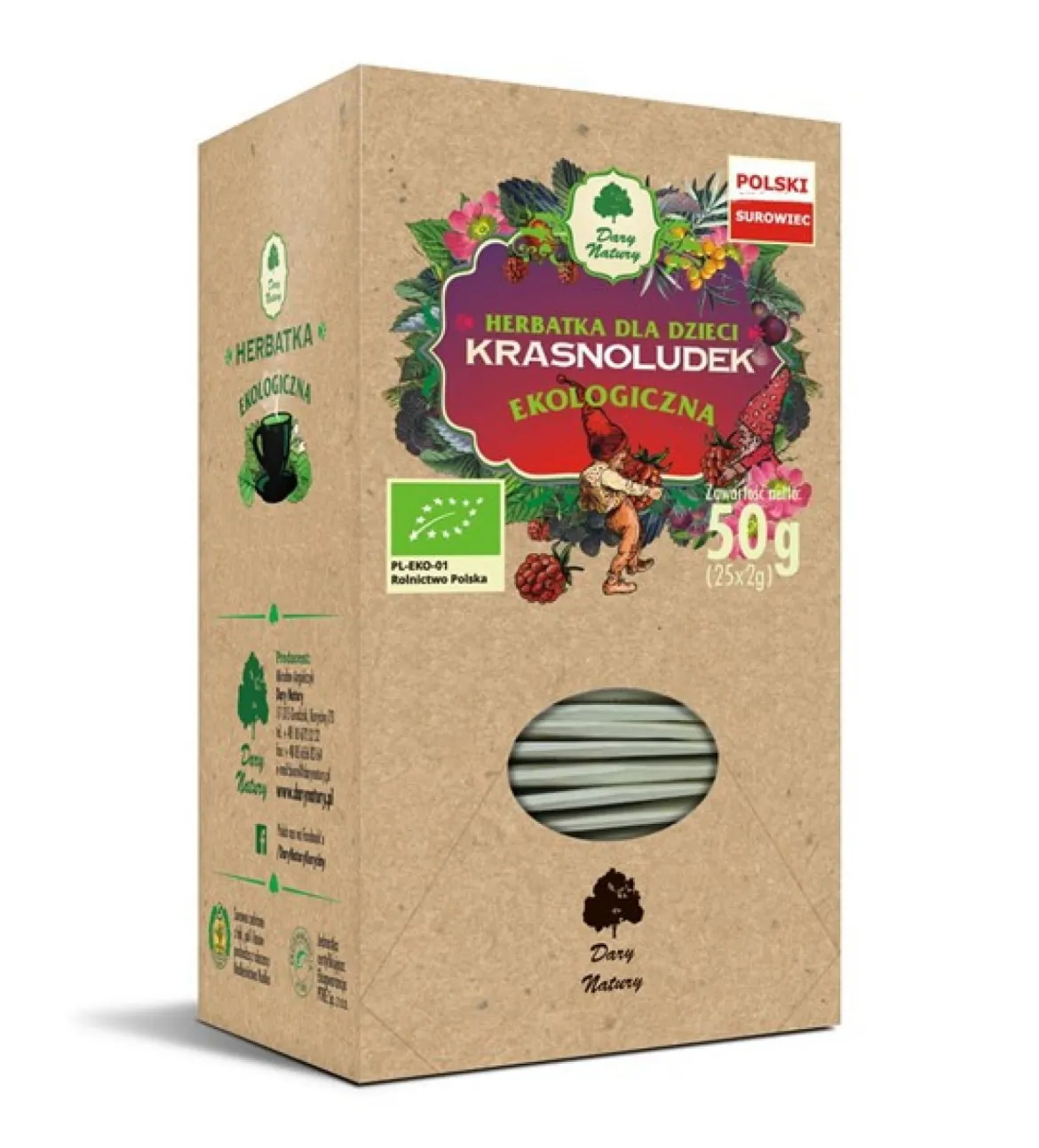Herbatka dla dzieci Krasnoludek EKO 25x2g Dary Natury