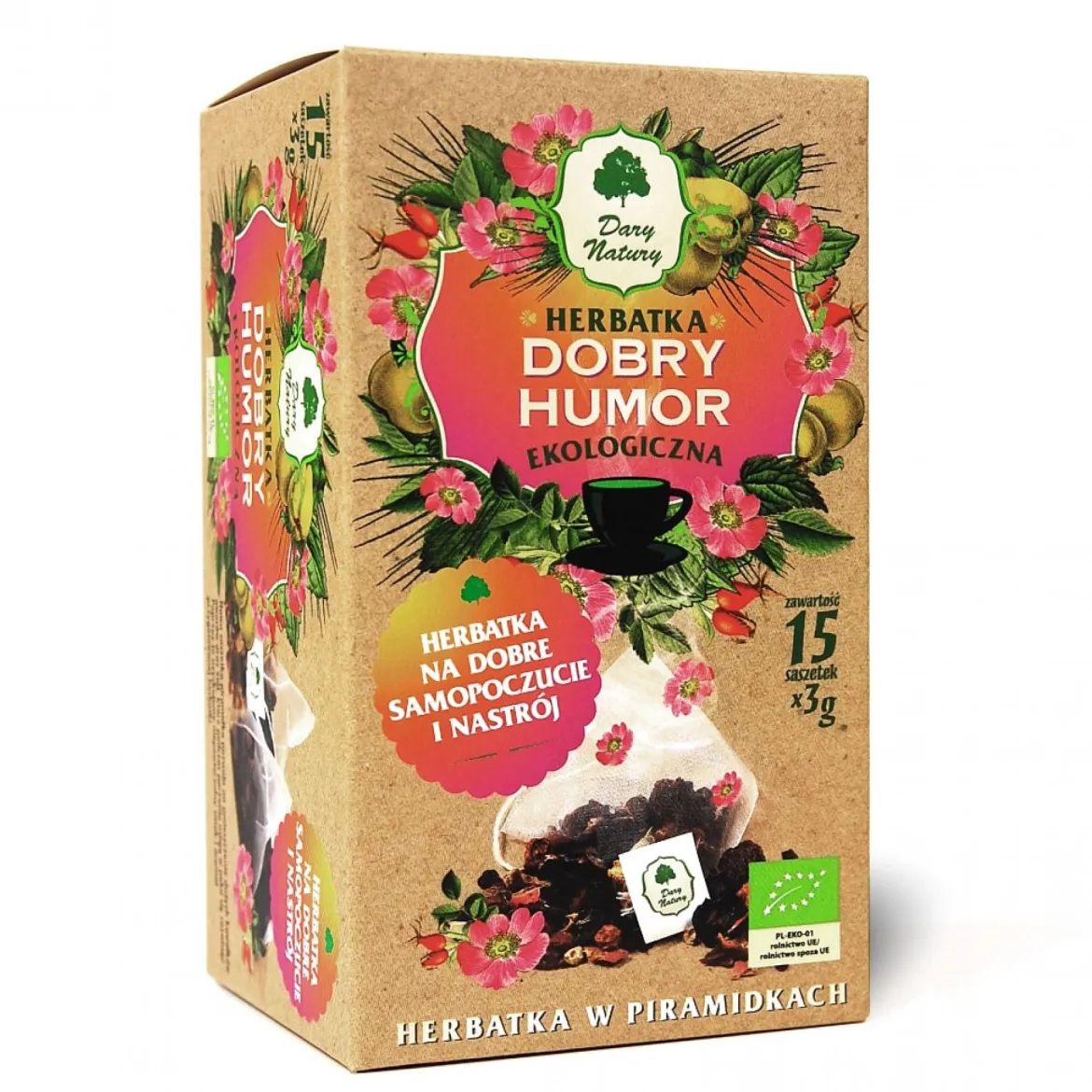 Herbatka Dobry humor EKO - herbatka w piramidkach Dary Natury