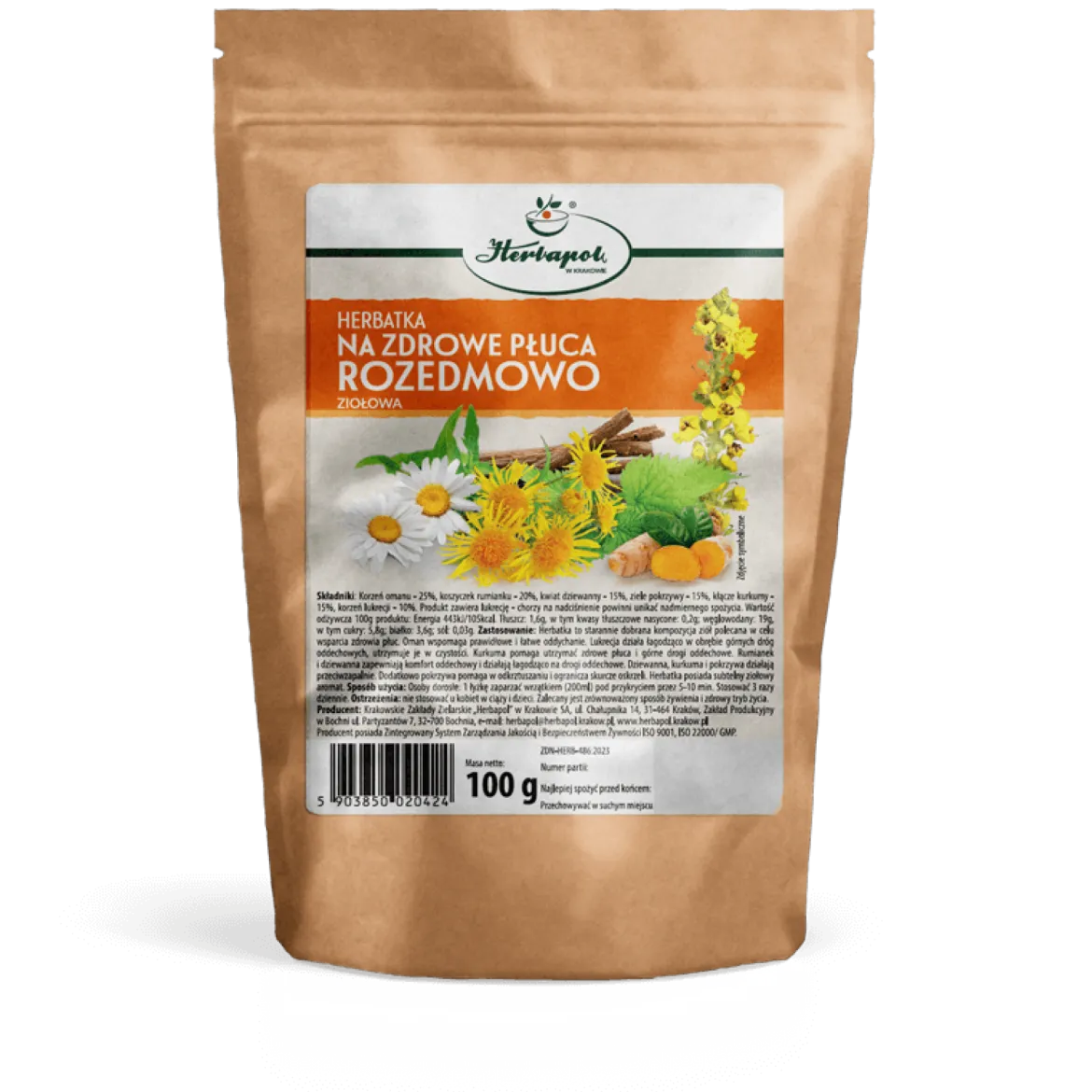 Herbatka Na Zdrowe Płuca Rozedmowo 100g Herbapol