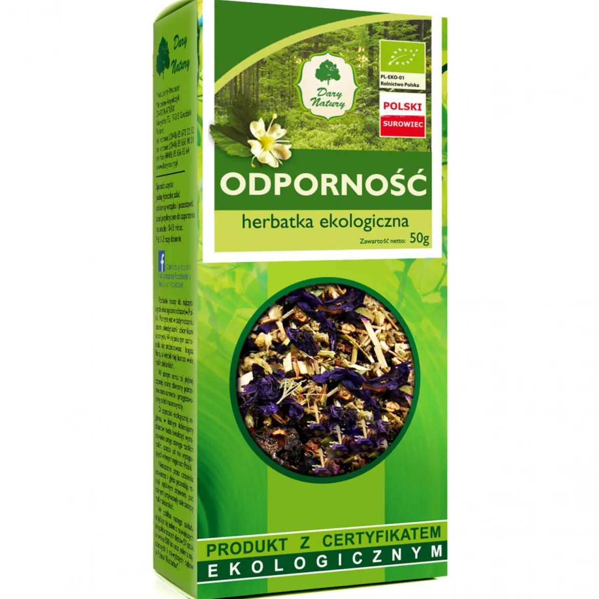 Herbatka Odporność EKO 50g Dary Natury