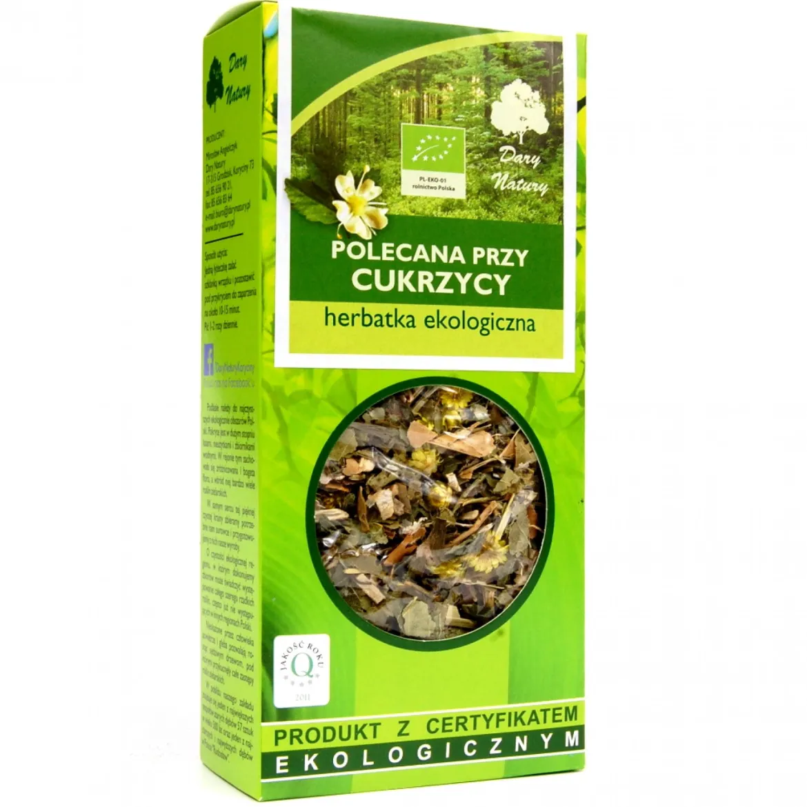 Herbatka Polecana przy cukrzycy EKO 50g Dary Natury