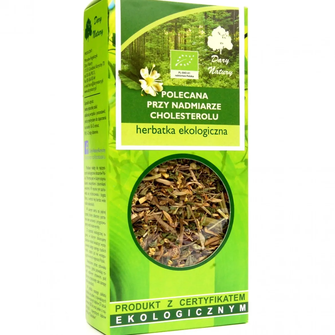Herbatka polecana przy nadmiarze cholesterolu 50g Dary Natury