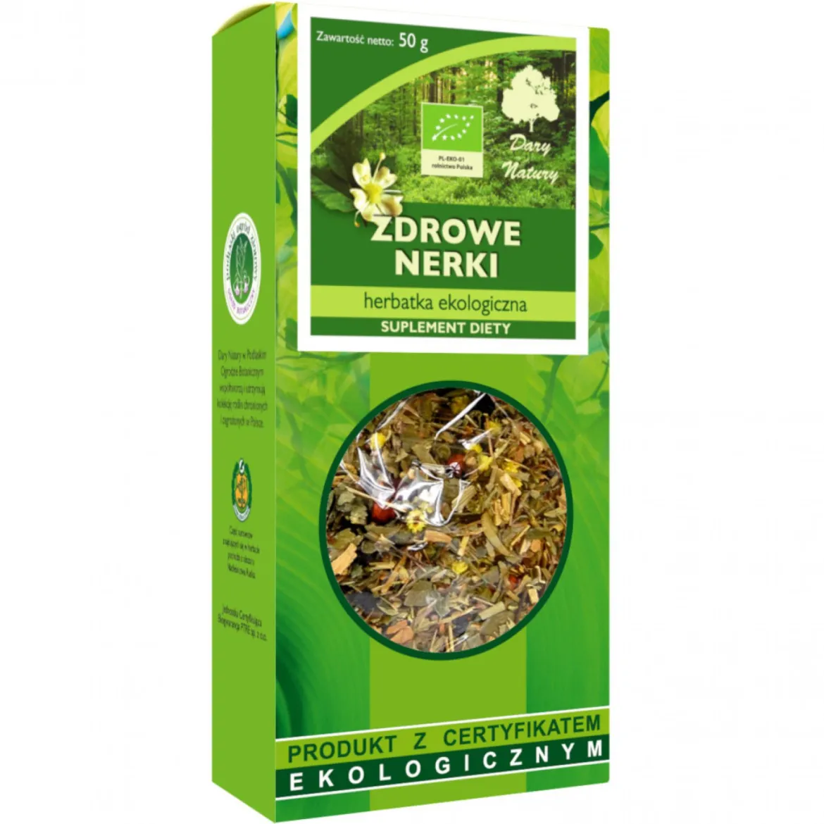 Herbatka Zdrowe nerki EKO 50g Dary Natury