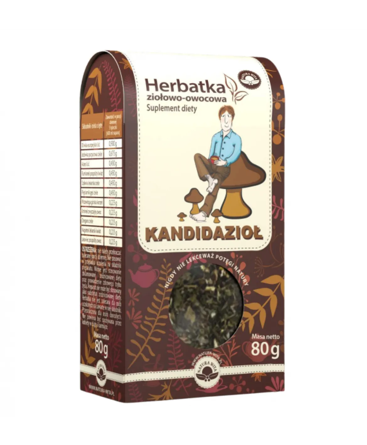Herbatka ziołowo-owocowa Kandidazio 80g Natura Wita