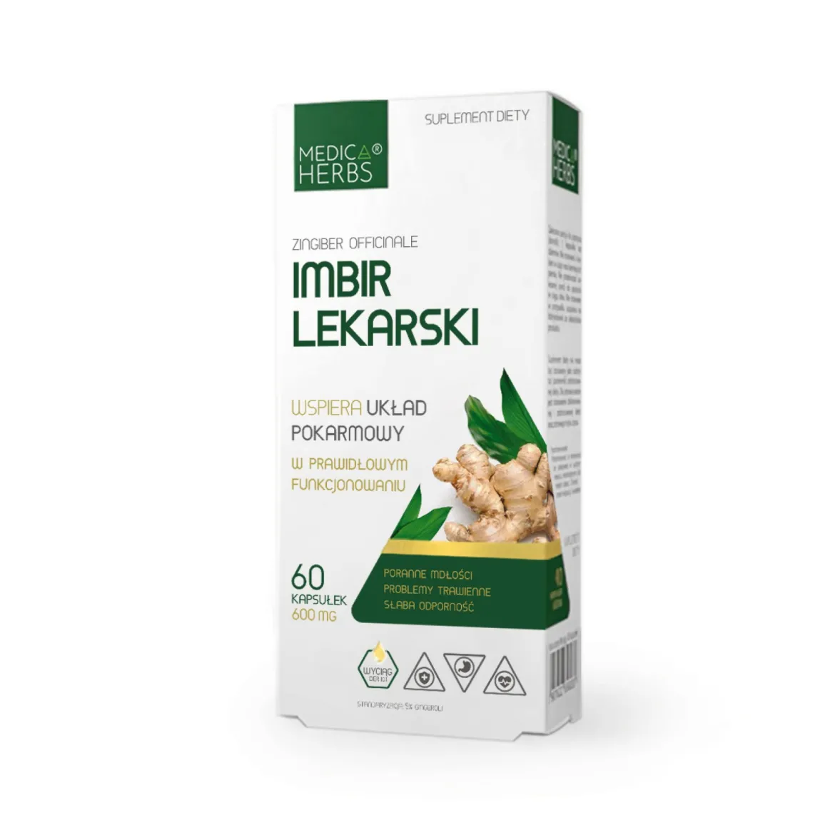 Imbir Lekarski 60 kaps. Medica Herbs