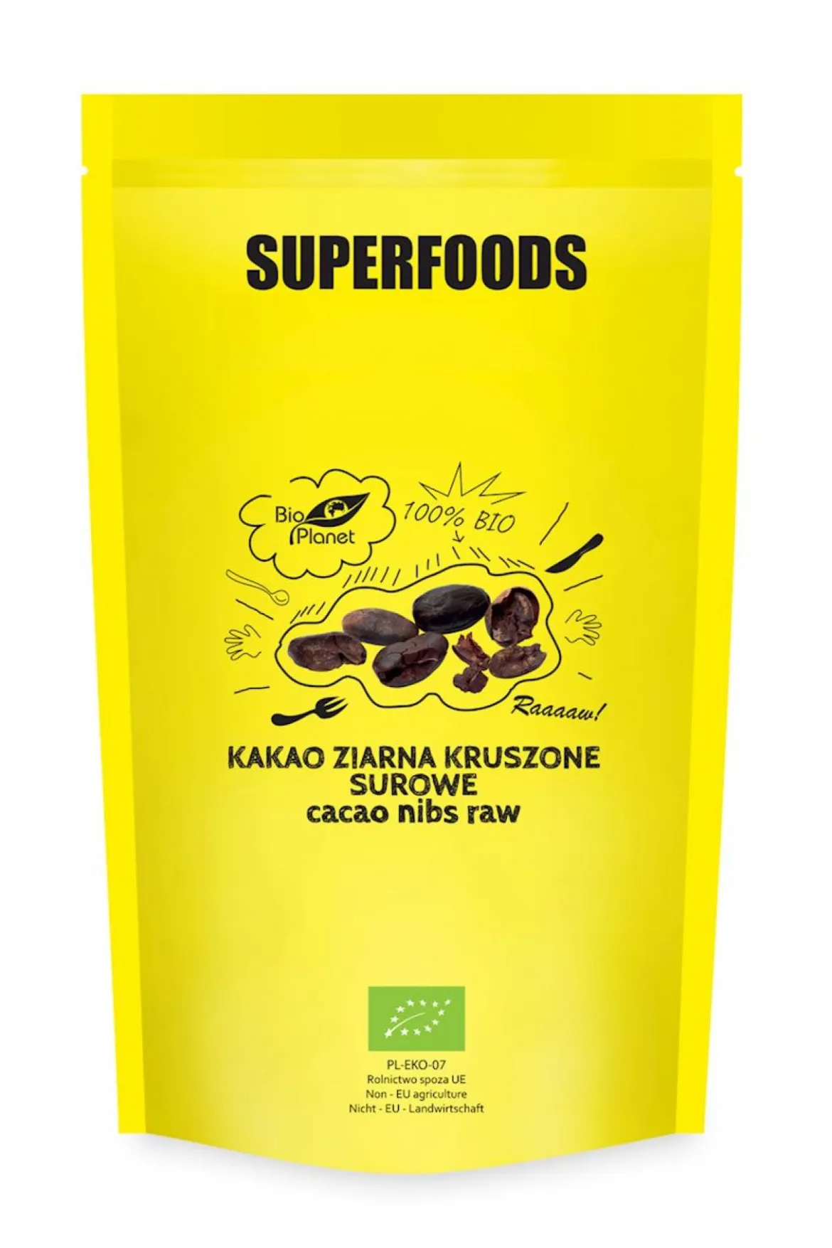 Kakao Ziarna kruszone surowe BIO 600g Bio Planet