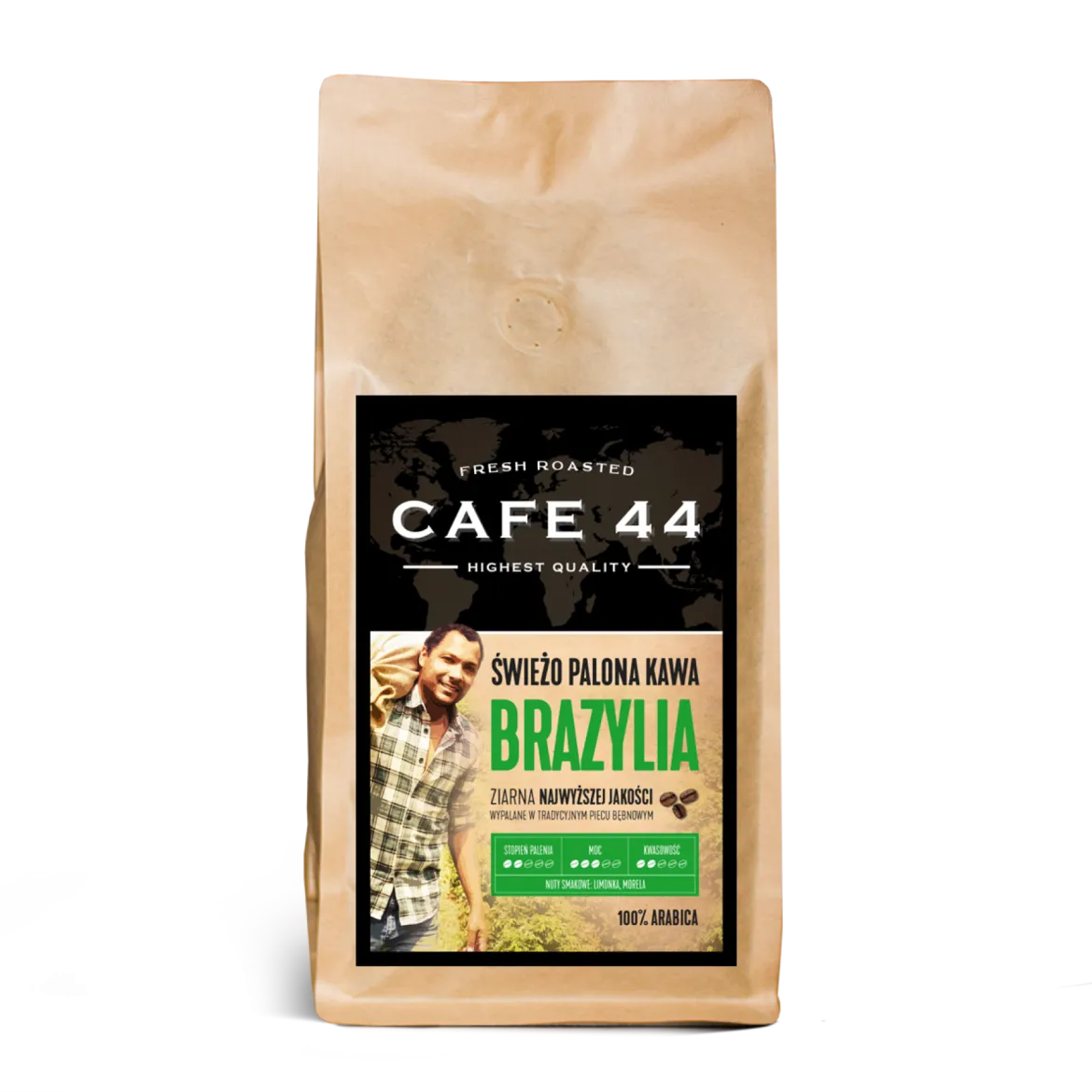 Kawa Ziarnista Brazylia 200g Cafe44