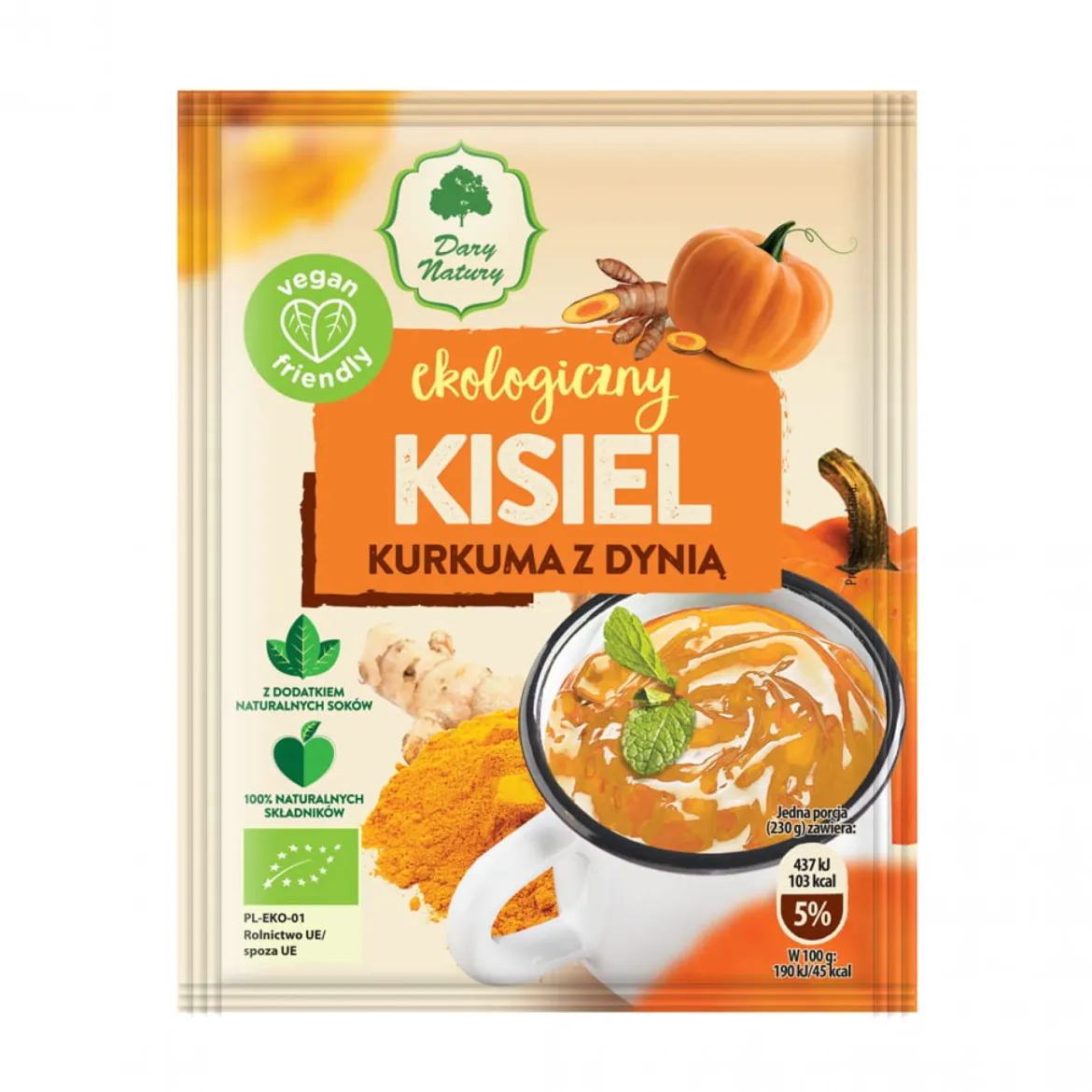 Kisiel Kurkuma z Dynią EKO 30g Dary Natury