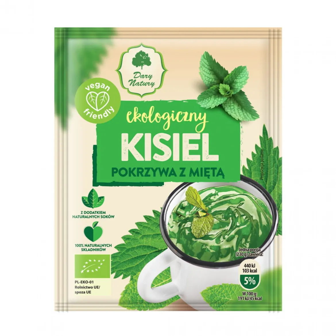 Kisiel Pokrzywa z Miętą EKO 30g Dary Natury