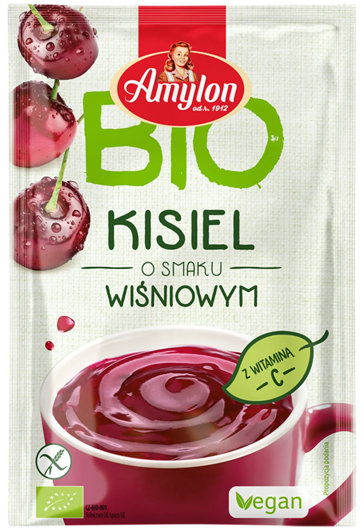Kisiel Wiśniowy Bezglutenowy BIO 30g Amylon