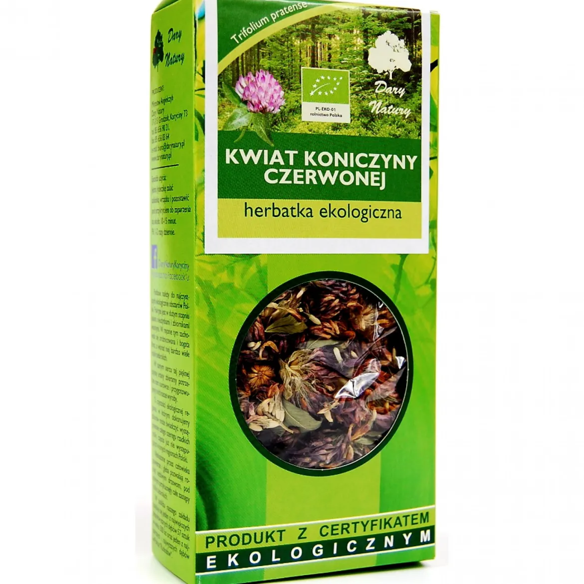 Koniczyna Czerwona Kwiat EKO 25g Dary Natury