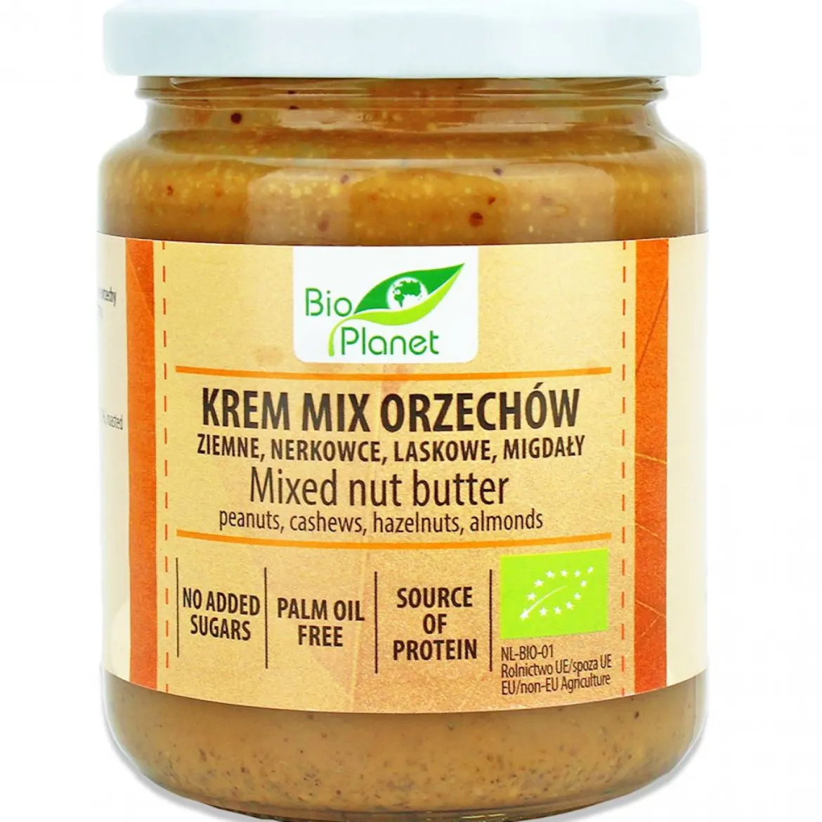 Krem Orzechowy Mix (4 Orzechy) BIO 250g Bio Planet